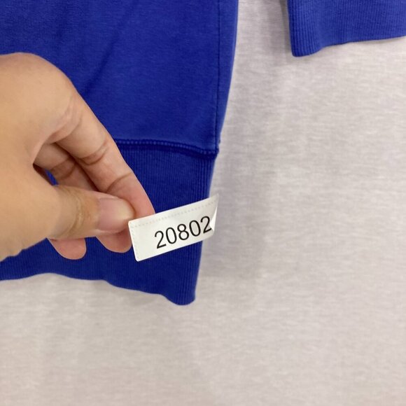 New BCBGMaxAzria Medium Blue Floral Beaded Hooded Y2K Full Zip Long Jacket - Picture 11 of 11